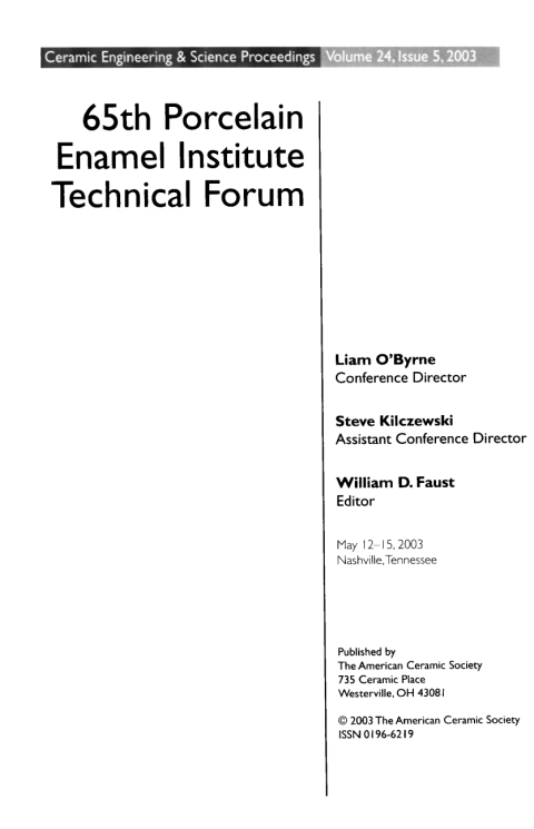 Cover image for book 65th Porcelain Enamel Institute Technical Forum