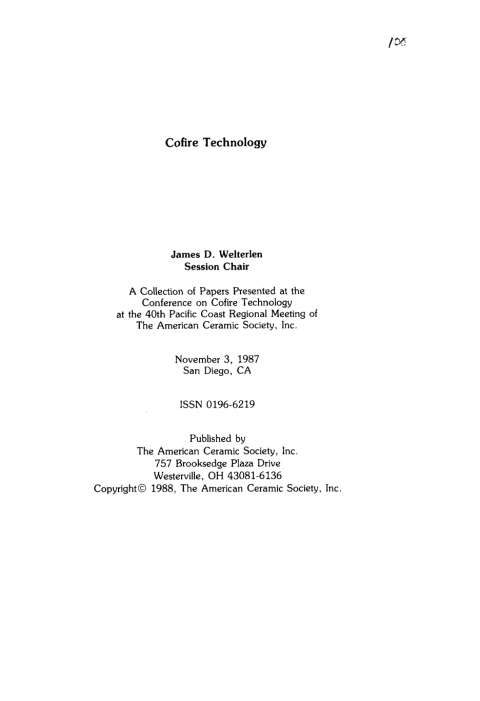 Cover image for book Cofire Technology