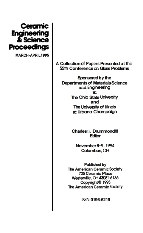 Cover image for book 55th Conference on Glass Problems