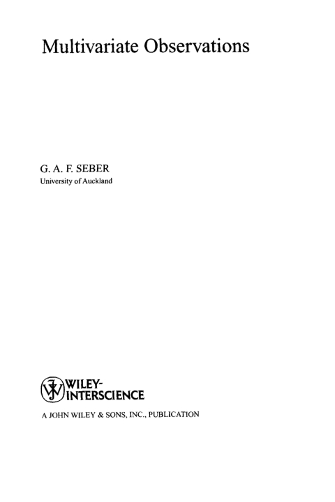 Multivariate Observations 