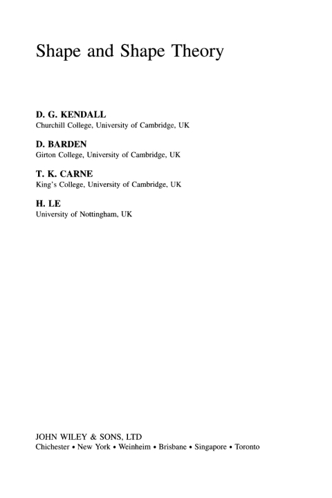 Cover image for book Shape and Shape Theory
