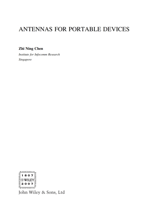 Antennas for Portable Devices 