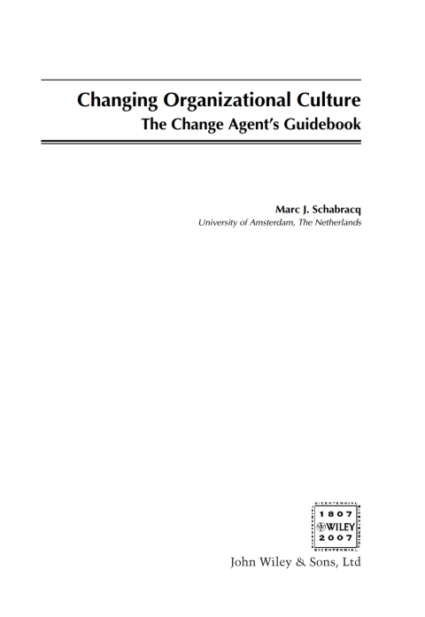 Changing Organizational Culture 