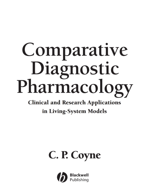 Cover image for book Comparative Diagnostic Pharmacology