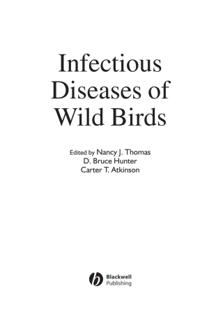 Infectious Diseases of Wild Birds