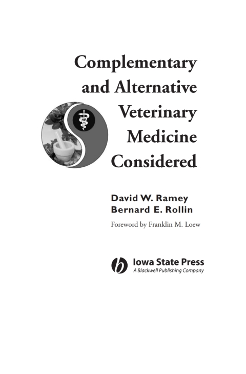 Complementary and Alternative Veterinary Medicine Considered 