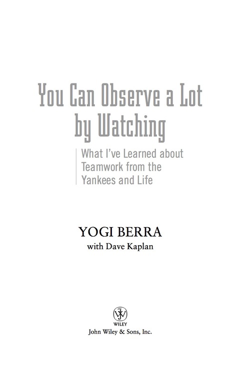 Cover image for book You Can Observe A Lot By Watching