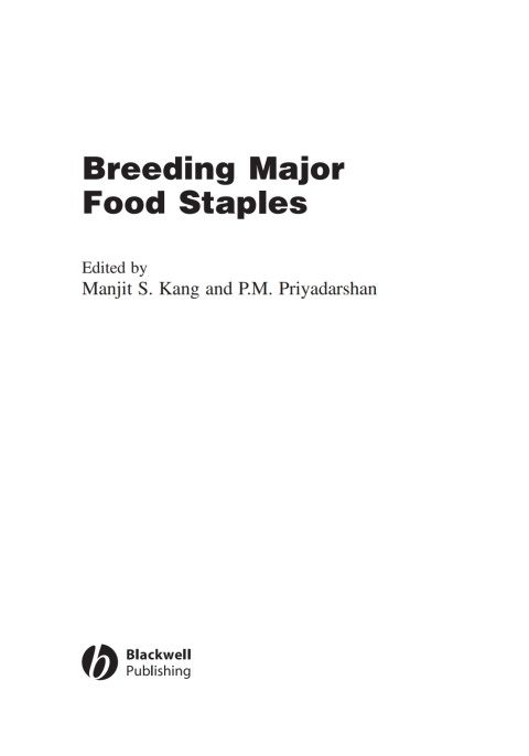 Cover image for book Breeding Major Food Staples