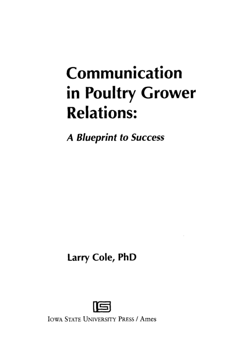 Cover image for book Communication in Poultry Grower Relations