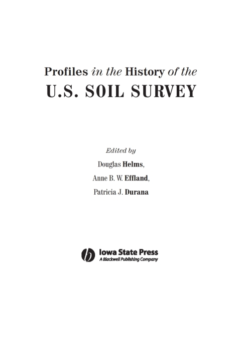 Cover image for book Profiles in the History of the U.S. Soil Survey
