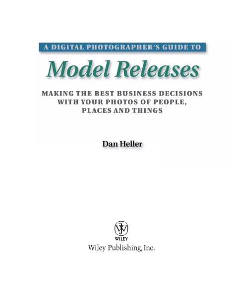 Cover image for book A Digital Photographer's Guide to Model Releases