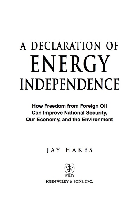Cover image for book A Declaration of Energy Independence: How Freedom from Foreign Oil Can Improve National Security, Our Economy, and the Environment
