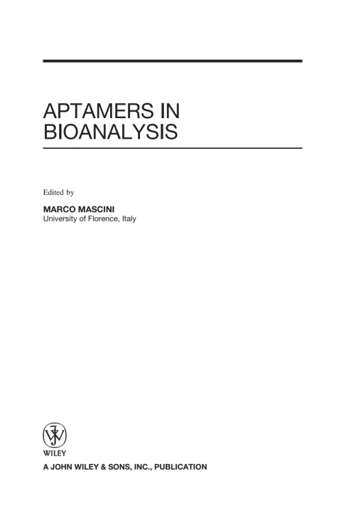 Cover image for book Aptamers in Bioanalysis