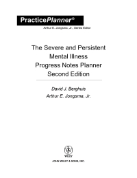 Cover image: The Severe and Persistent Mental Illness Progress Notes Planner 2nd edition 9780470180143