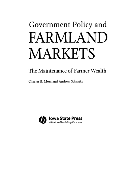 Cover image for book Government Policy and Farmland Markets