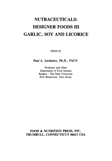 Cover image for book Nutraceuticals