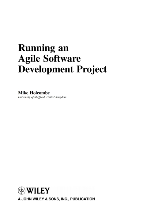 Cover image for book Running an Agile Software Development Project
