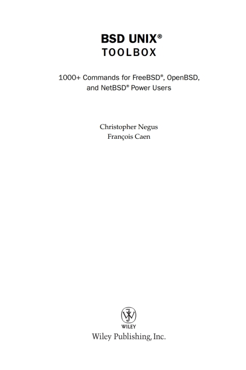 Cover image for book BSD UNIX Toolbox: 1000+ Commands for FreeBSD, OpenBSD and NetBSD