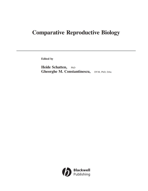Cover image for book Comparative Reproductive Biology