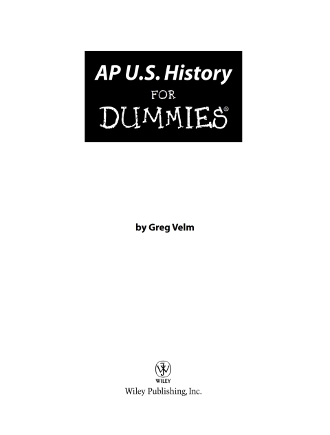 Cover image for book AP U.S. History For Dummies