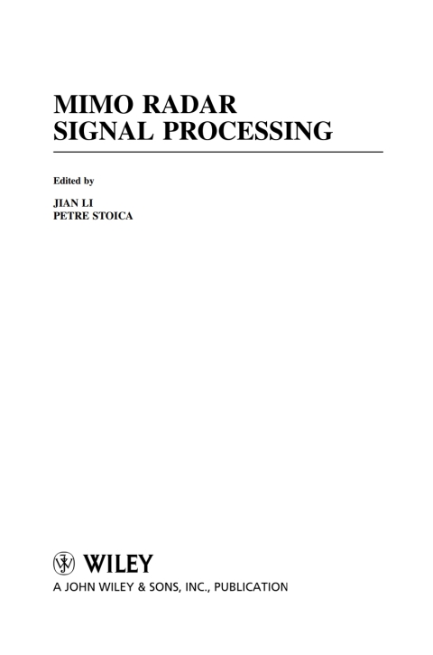 Cover image for book MIMO Radar Signal Processing