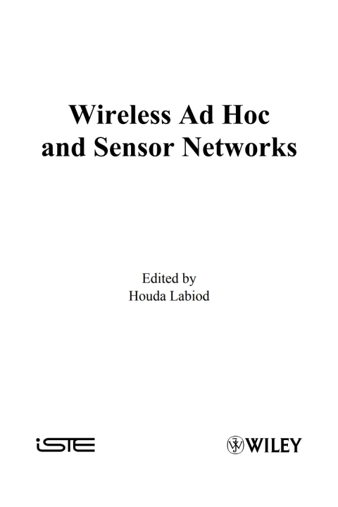 Cover image for book Wireless Ad Hoc and Sensor Networks