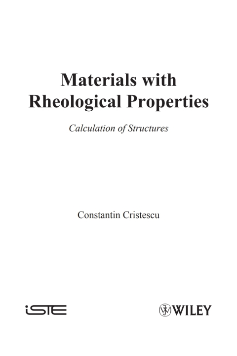 Cover image for book Materials with Rheological Properties