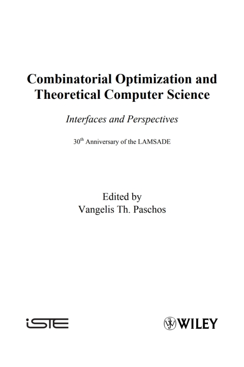 Cover image for book Combinatorial Optimization and Theoretical Computer Science