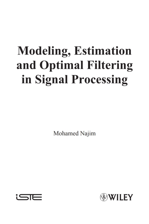 Cover image for book Modeling, Estimation and Optimal Filtration in Signal Processing