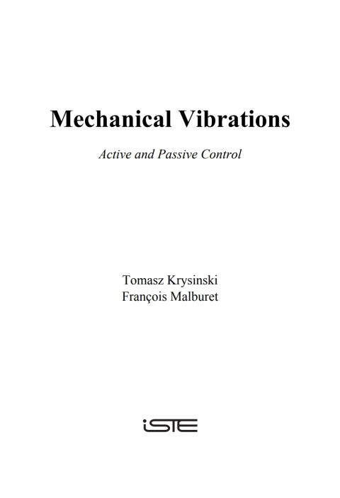 Cover image for book Mechanical Vibrations: Active and Passive Control