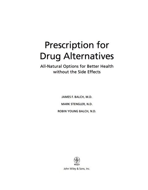 Cover image for book Prescription for Drug Alternatives