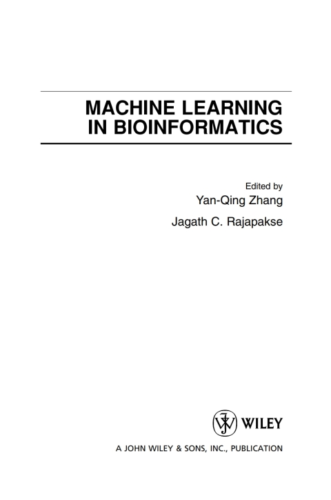 Cover image for book Machine Learning in Bioinformatics