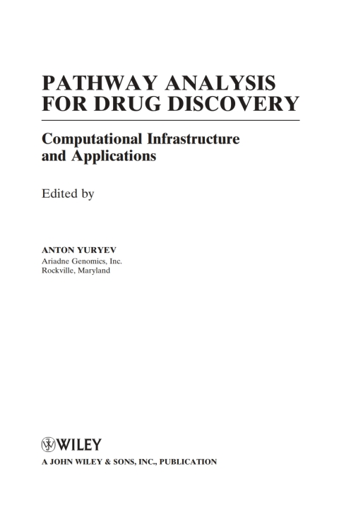 Cover image for book Pathway Analysis for Drug Discovery
