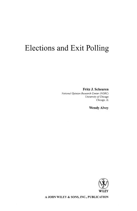 Cover image for book Elections and Exit Polling
