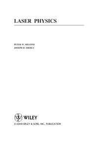 LASER PHYSICS
