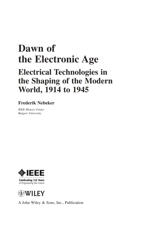 Cover image for book Dawn of the Electronic Age
