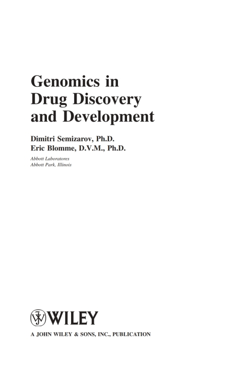 Cover image for book Genomics in Drug Discovery and Development