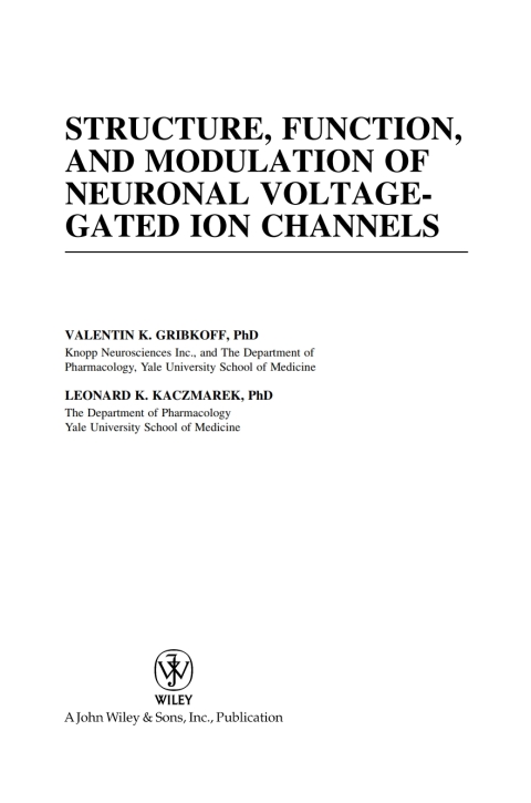 Cover image for book Structure, Function, and Modulation of Neuronal Voltage-Gated Ion Channels