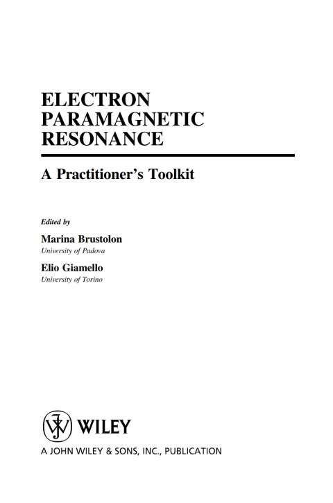 Cover image for book Electron Paramagnetic Resonance