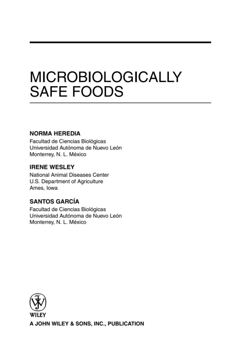Cover image for book Microbiologically Safe Foods