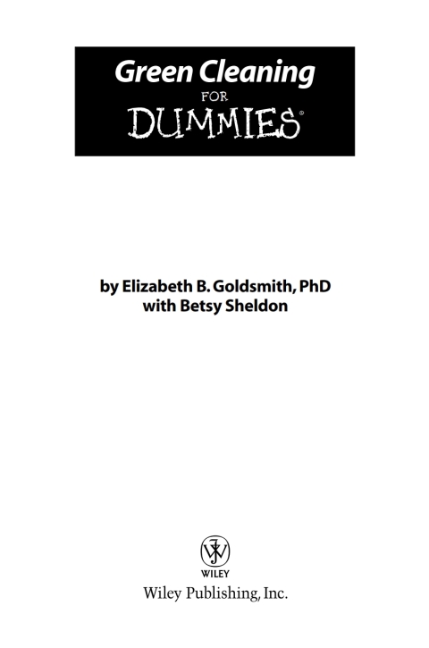 Green Cleaning For Dummies 