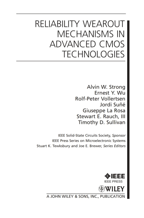 Cover image for book Reliability Wearout Mechanisms in Advanced CMOS Technologies