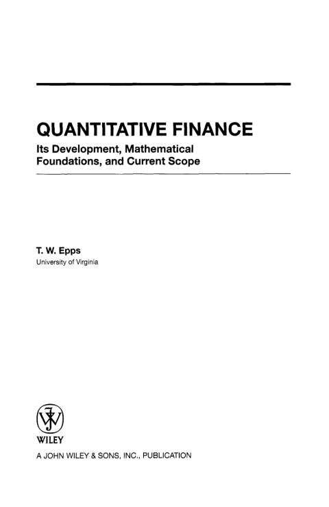 Cover image for book Quantitative Finance