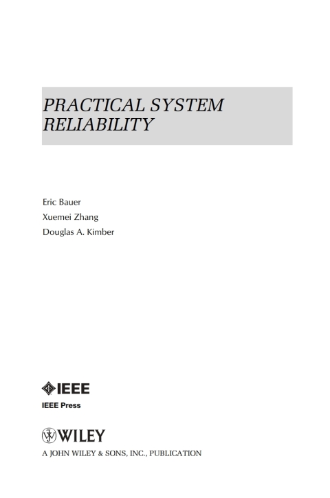 Practical System Reliability 