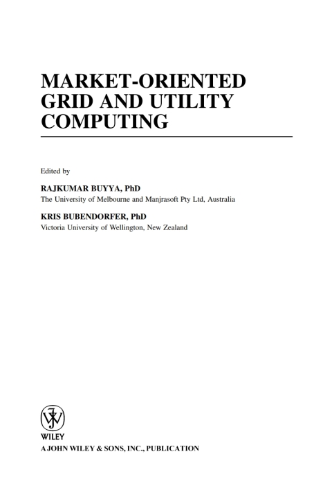 Cover image for book Market-Oriented Grid and Utility Computing