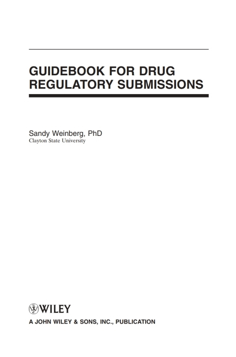 Cover image for book Guidebook for Drug Regulatory Submissions