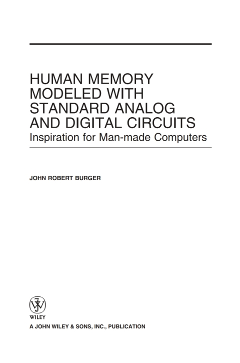 Cover image for book Human Memory Modeled with Standard Analog and Digital Circuits