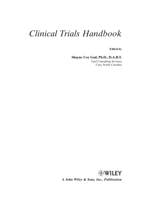 Cover image for book Clinical Trials Handbook