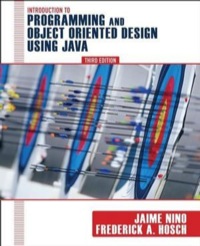 INTRODUCTION TO PROGRAMMING AND OBJECT ORIENTED DESIGN USING JAVA