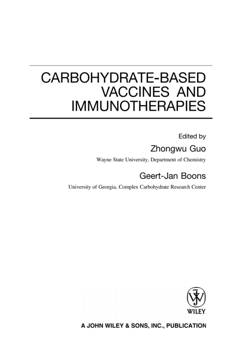 Cover image for book Carbohydrate-Based Vaccines and Immunotherapies